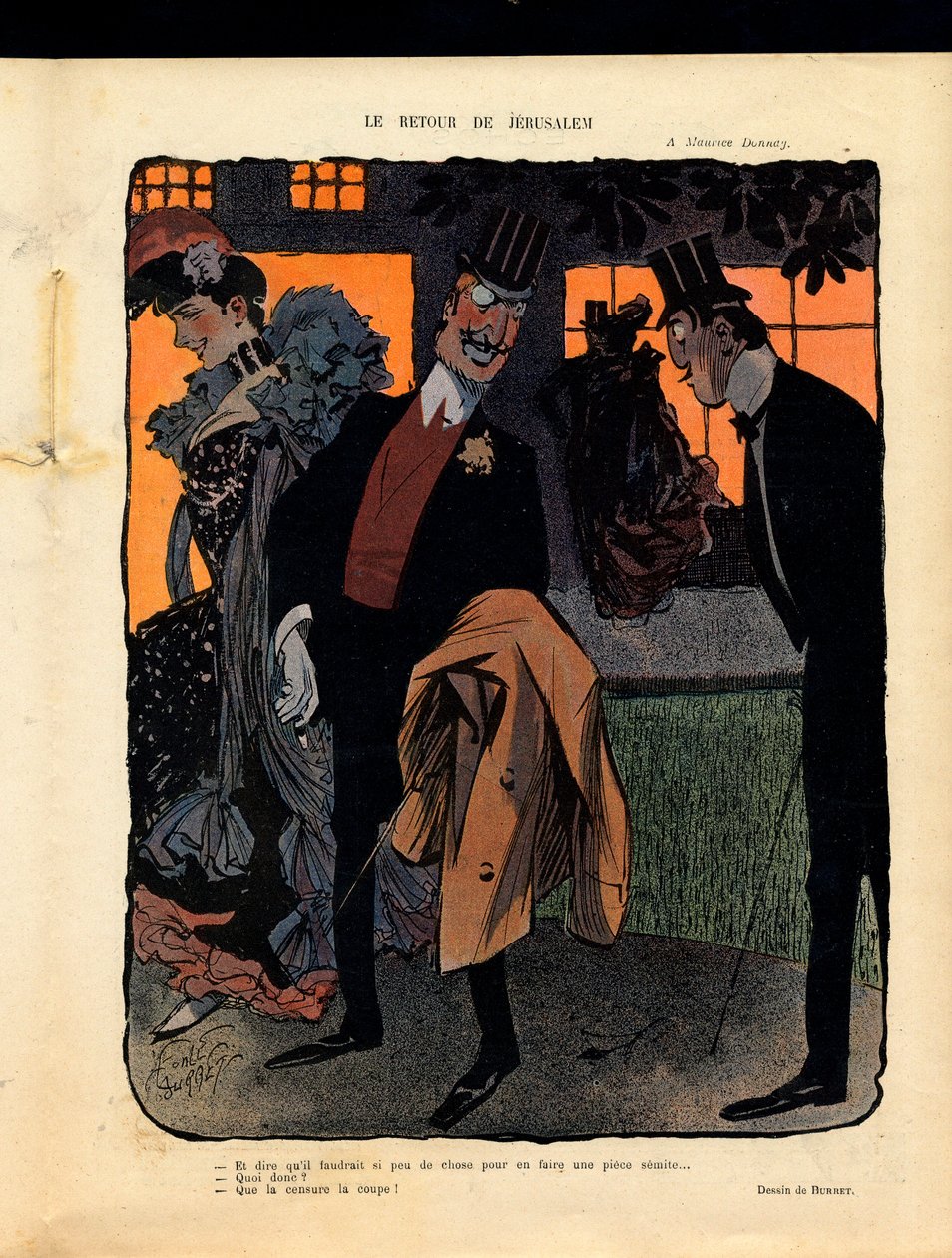 "Le Rire" dergisi için illüstrasyon by Leonce Burret