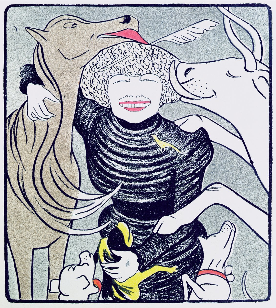 Severine (Caroline Remy) (1855-1929) hayvanların dostu, Le Rire, 8 Nisan 1899, 70 Dessins de Cappiello, 1905 by Leonetto Cappiello