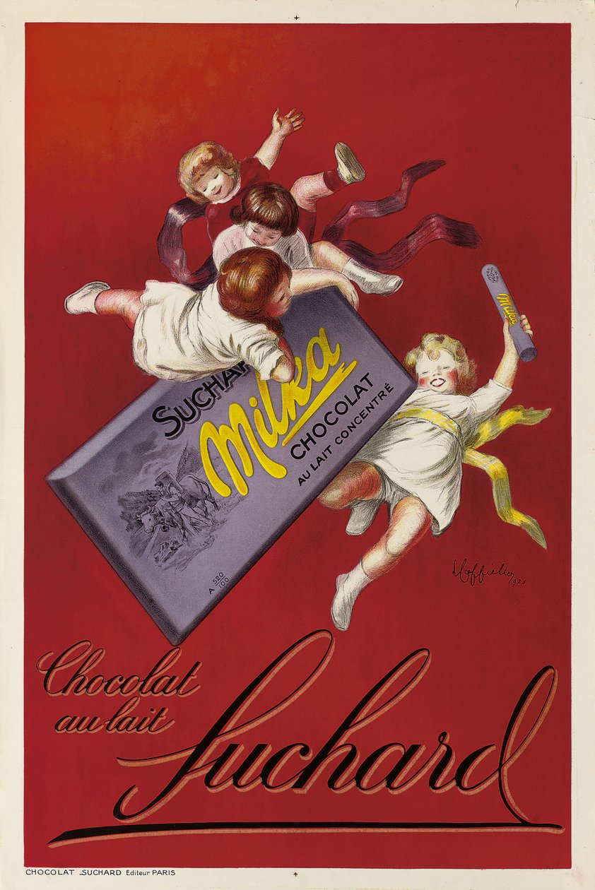 Milka çikolatalarının reklam afişi, Suchard, 1925 by Leonetto Cappiello