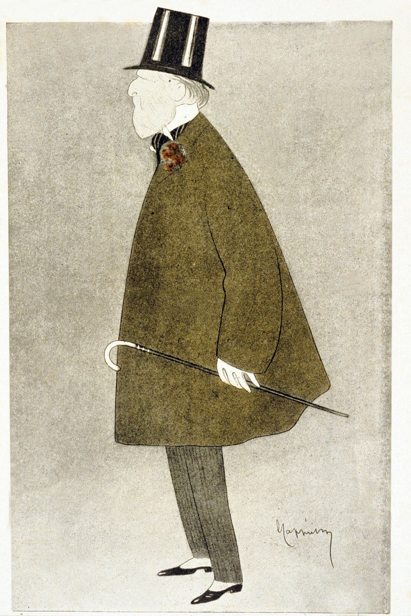 Jacques Doucet (1853¿1929), zarif elbiseleriyle tanınan Fransız moda tasarımcısı, pastel renklerin üst üste bindirilmesinde dayanıksız yarı saydam malzemelerden yapılmış. by Leonetto Cappiello
