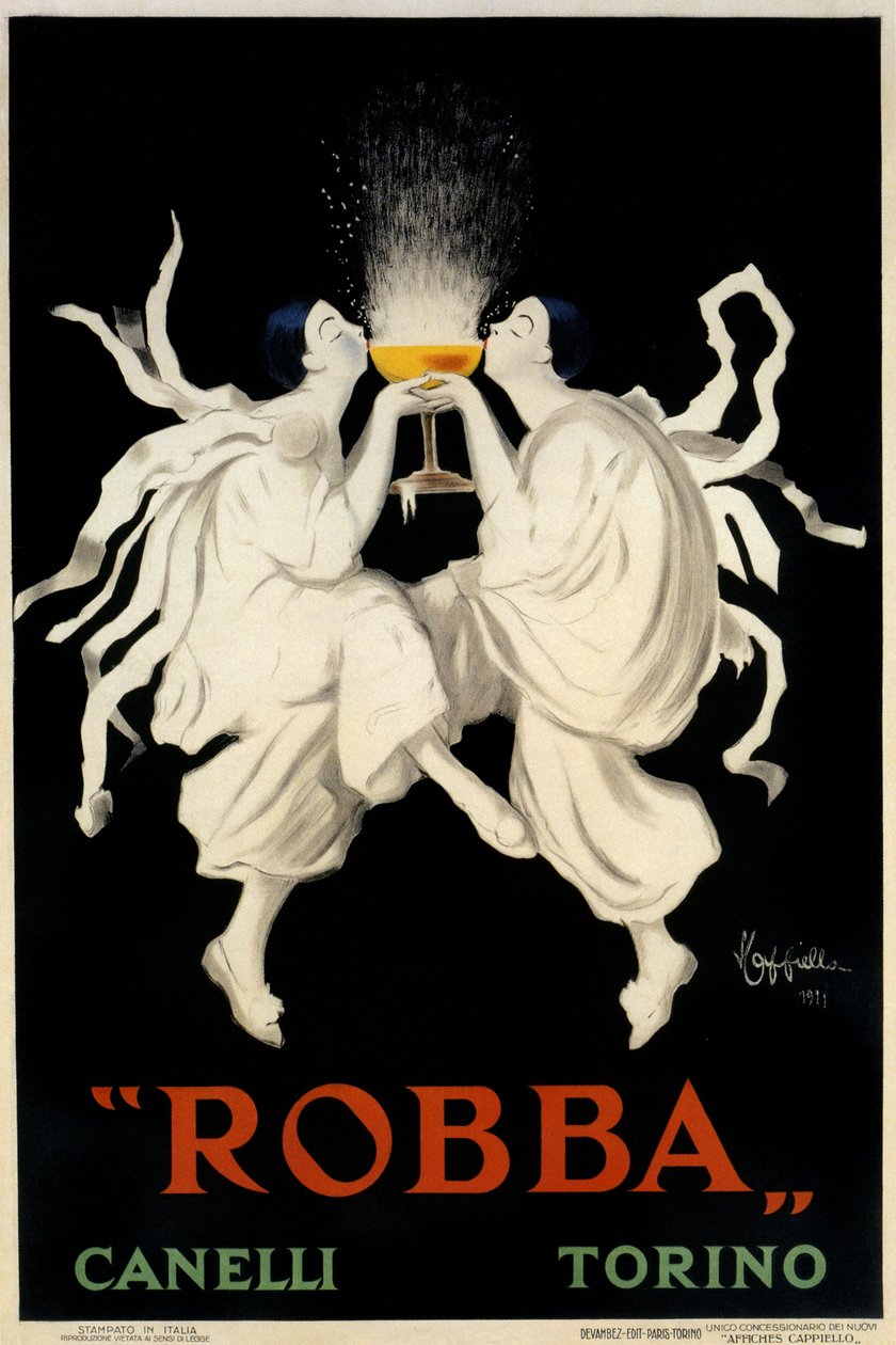 Afiş reklamı Spumante Robba Canelli, Torino, İtalya, 1921 by Leonetto Cappiello