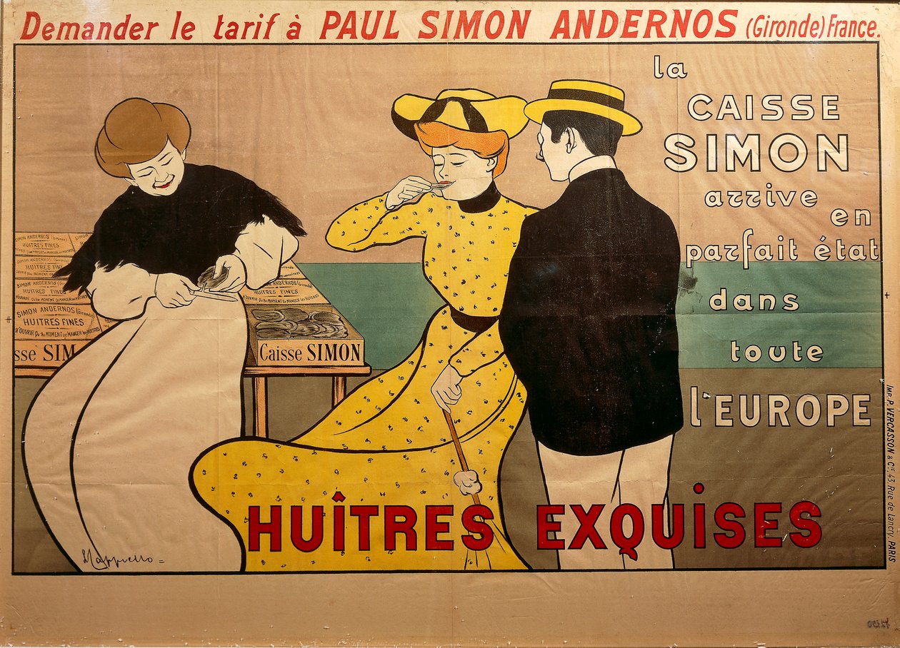 Poster reklam istiridye satışı, Leonetto Cappiello by Leonetto Cappiello