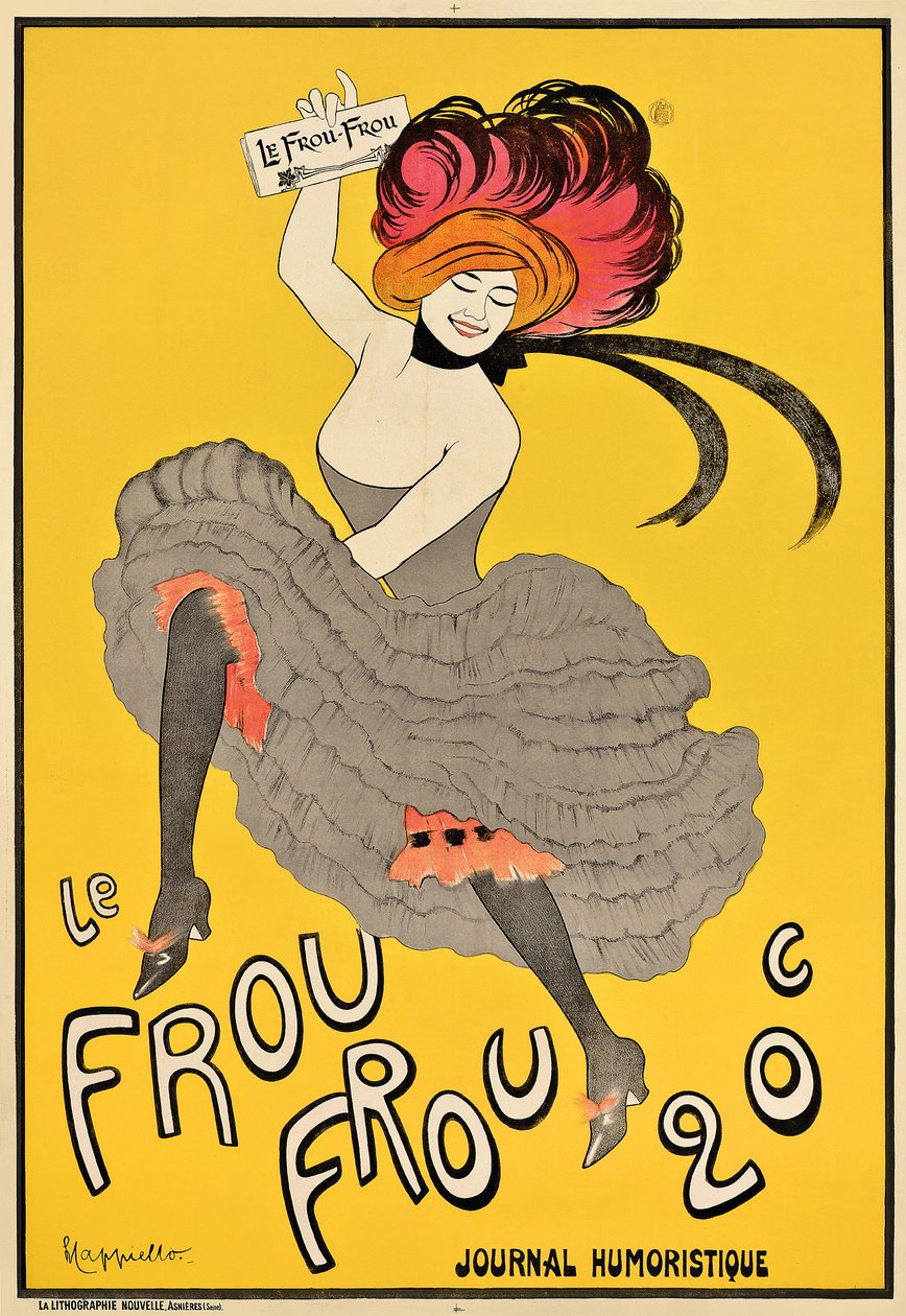 Fransız dergisi "Le Frou Frou"nun reklamını yapan afiş, 1899 by Leonetto Cappiello