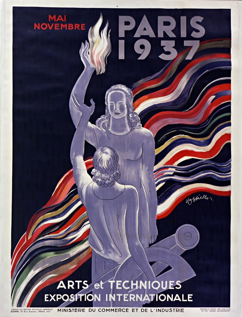 1937 Uluslararası Paris Sergisi afişi, 1937. by Leonetto Cappiello