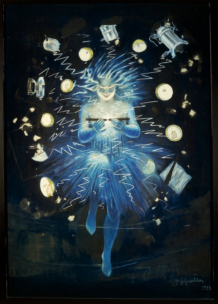 Elektrikli cihaz için reklam taslağı, Leonetto Cappiello, pastel çizim by Leonetto Cappiello