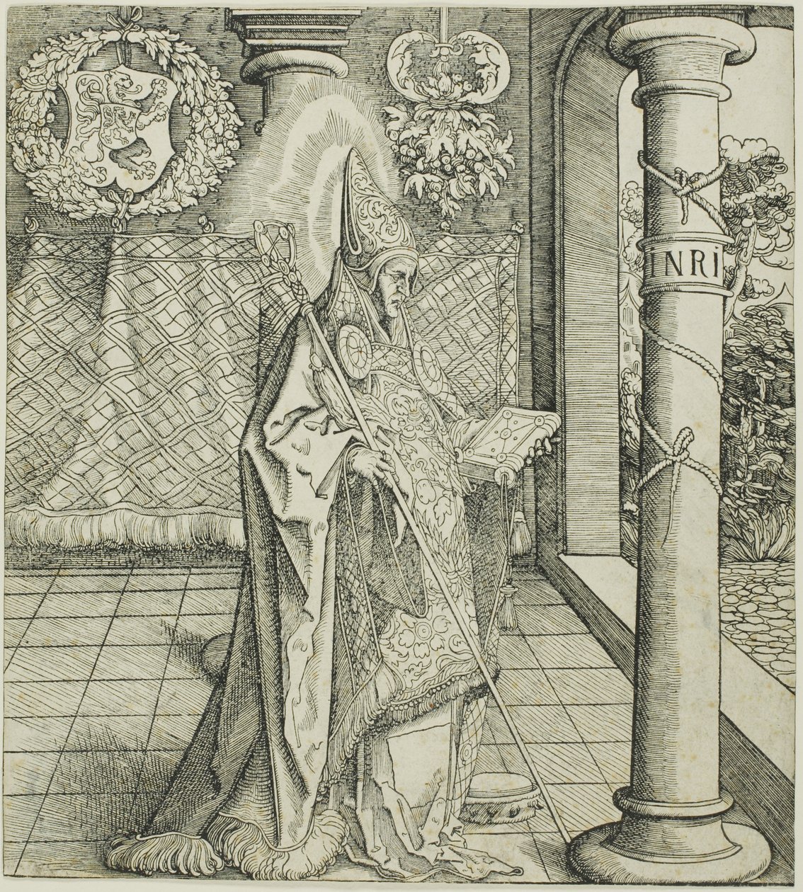 Habsburg Hanedanı ile Bağlantılı Azizlerden Aziz Emesbertus by Leonhard Beck