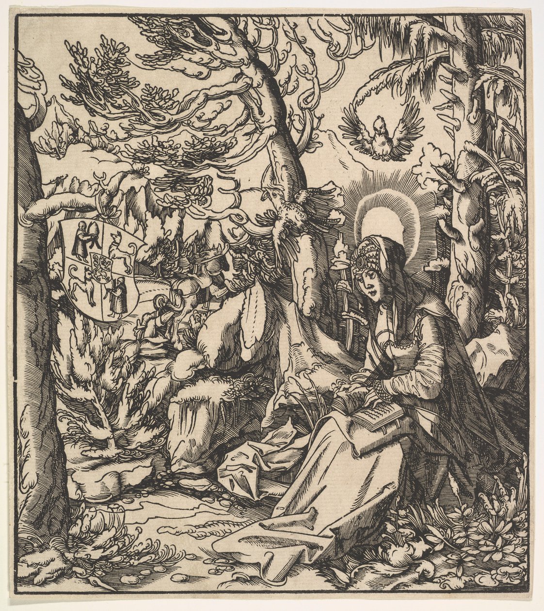 Toggenburg Saint Ita, Habsburg Azizlerinden, 1516-18. by Leonhard Beck