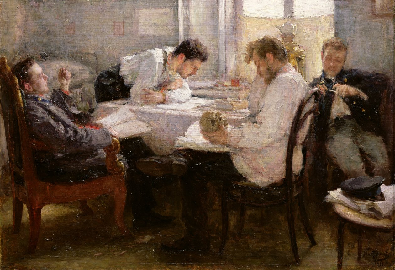ಪರೀಕ್ಷೆಯ ಹಿಂದಿನ ರಾತ್ರಿ, 1935 ಟರ್ಕಿ by Leonid Osipovic Pasternak
