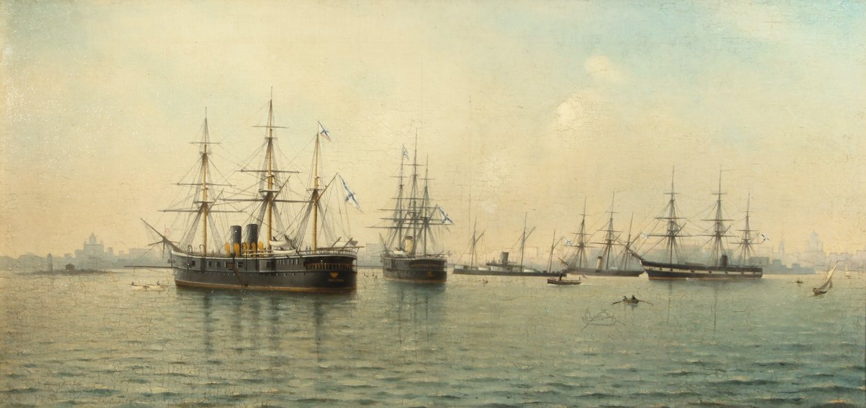 Kruvazörler Minin ve Kronstadt by Leonid Demyanovich Blinov