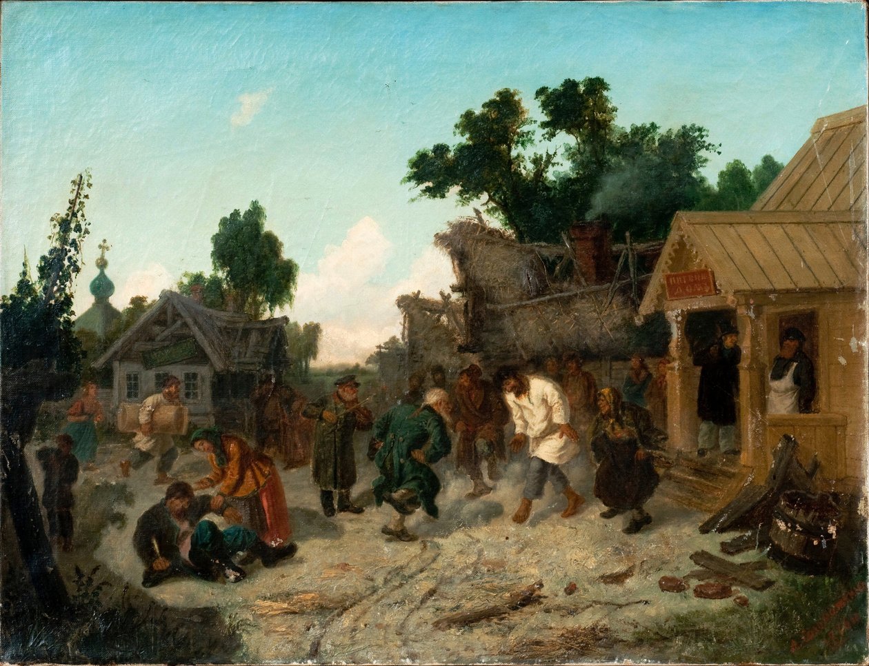 Tavernada, 1886 by Leonid Ivanovich Solomatkin
