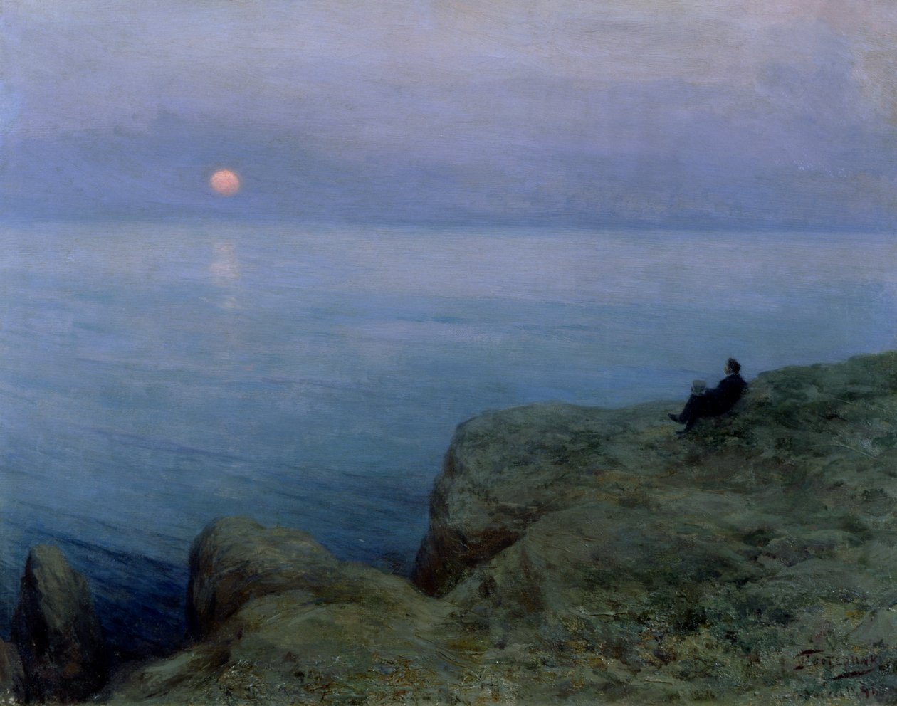 Alexander Puşkin (1799-1837) Deniz Kıyısında, 1896 by Leonid Osipovic Pasternak