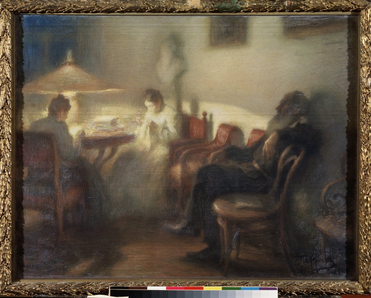Yazar Leon Tolstoy (1828-1910) ailesiyle birlikte Yasnaya Polyana