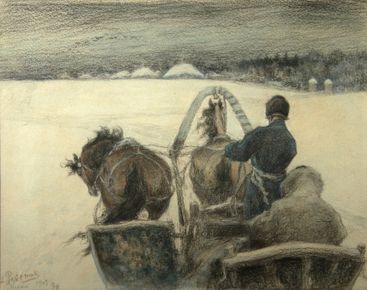 Yasnaya Polyana Yolunda, 1903 by Leonid Osipovic Pasternak