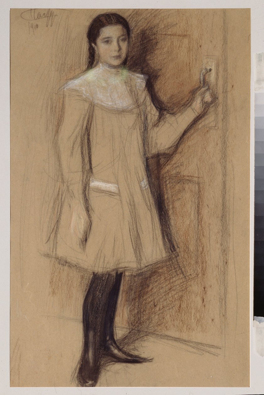Genç bir kızın portresi by Leonid Osipovic Pasternak