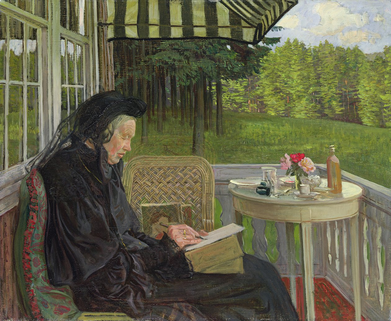 Marie Zacharias, Güneşli Akşam, 1904 by Leopold Karl Walter von Kalckreuth