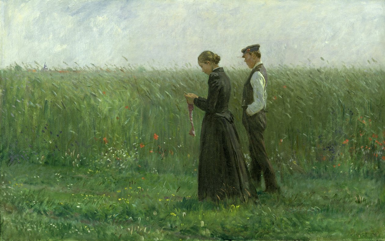 Pazar Öğleden Sonra, 1893 by Leopold Karl Walter von Kalckreuth