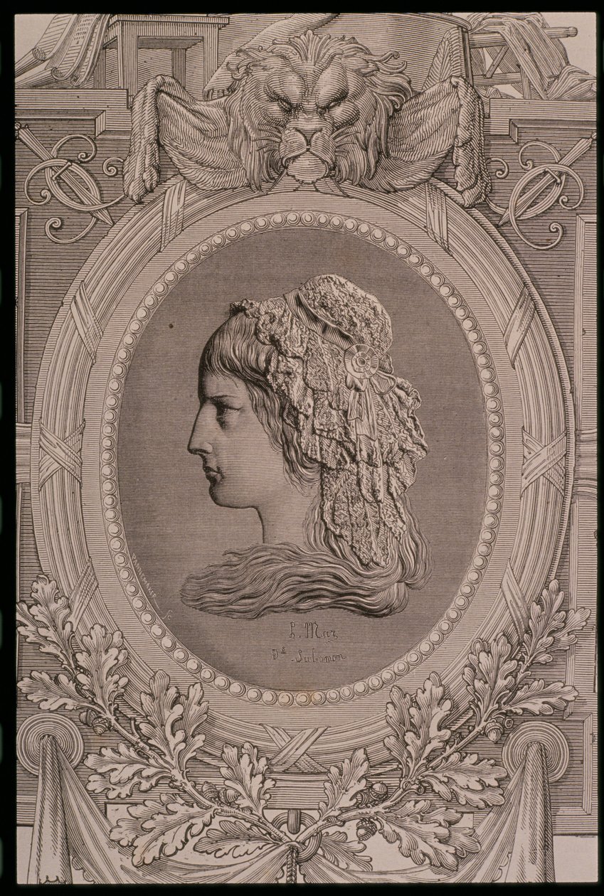 Charlotte Corday (1768-93), Stephane Pannemaker (1847-1930) tarafından oyulmuş by Leopold Mar