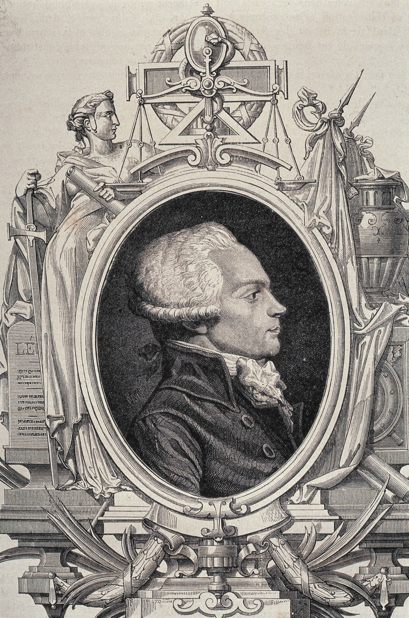 Portrait of Maximilien de Robespierre (1758-94)  by Leopold Mar