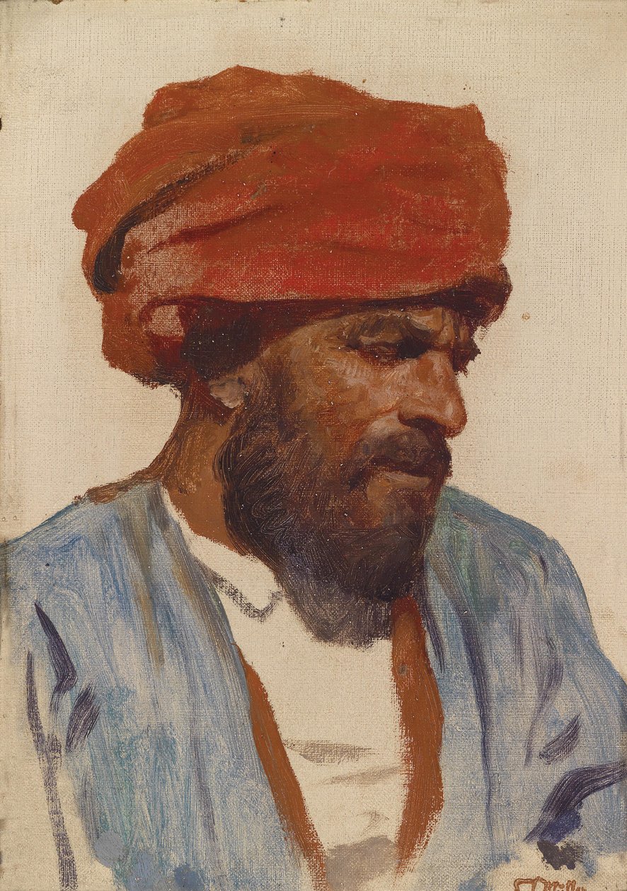 Bir oryantal portresi by Leopold Muller