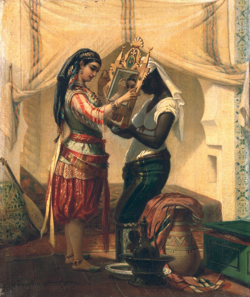 Odalılığın Tuvaleti by Leopold de Moulignon