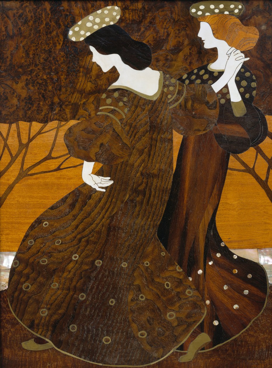 Çekmeceli dolap, yaklaşık 1908, Leopold Bauer (1872-1938), ceviz, pirinç ve sedef, Detay, Avusturya, 20. yüzyıl by Leopold Bauer