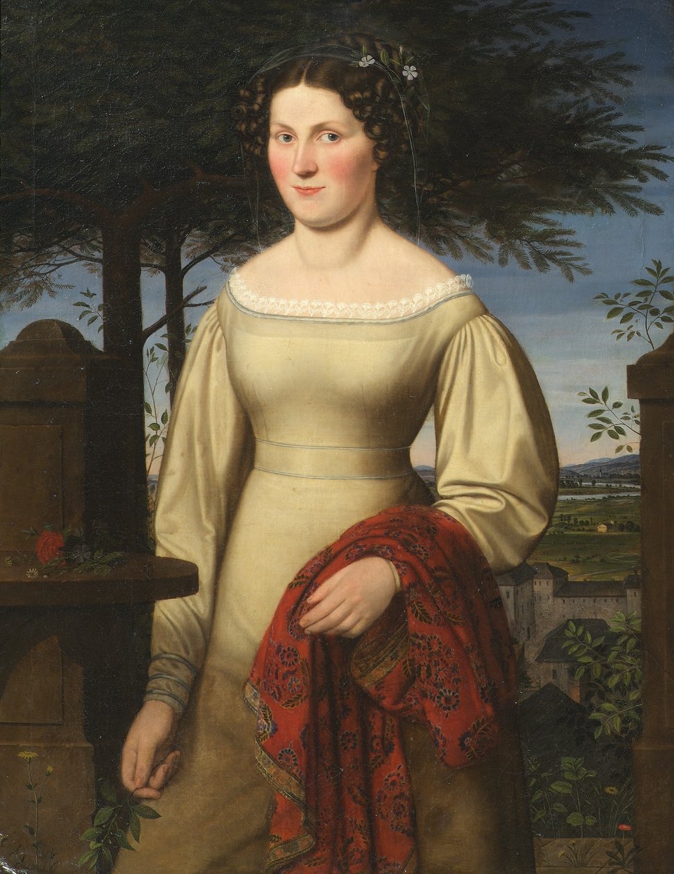 bir bayanın portresi by Leopold Blonder