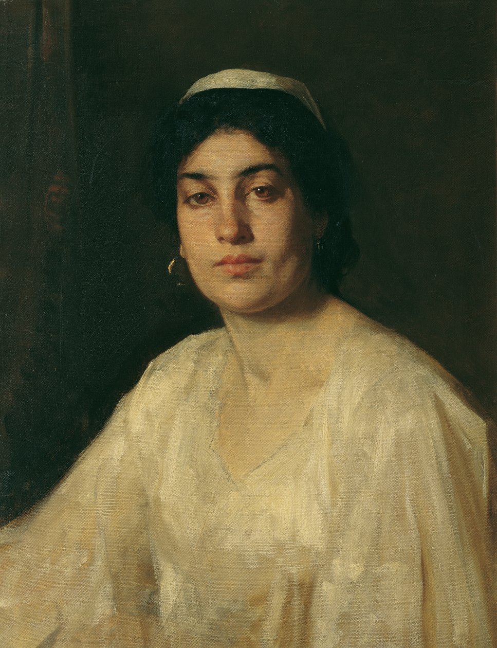 Mısırlı Bir Kadının Portresi by Leopold Carl Muller