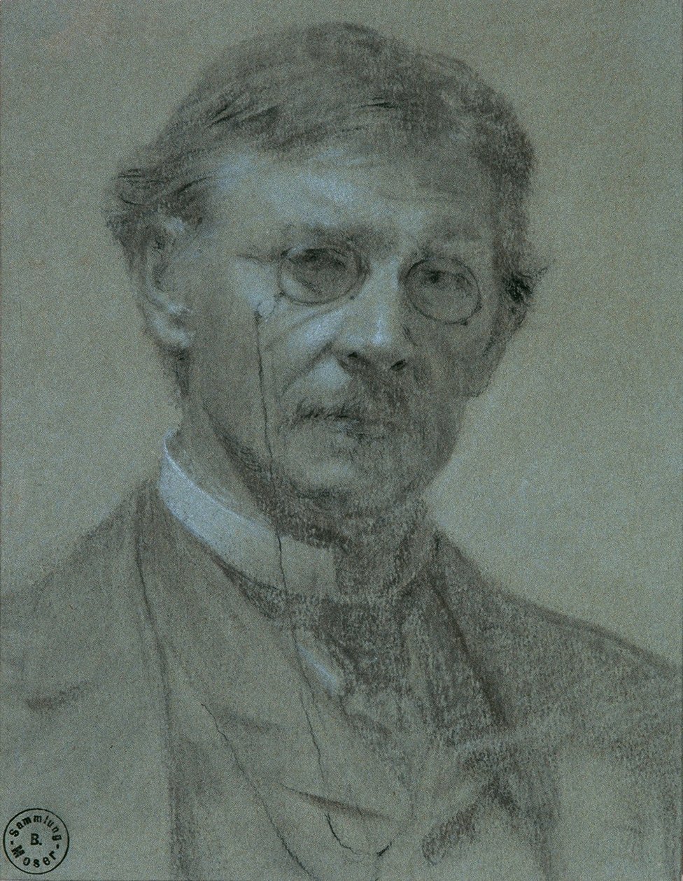 kendi kendine portre by Leopold Carl Muller