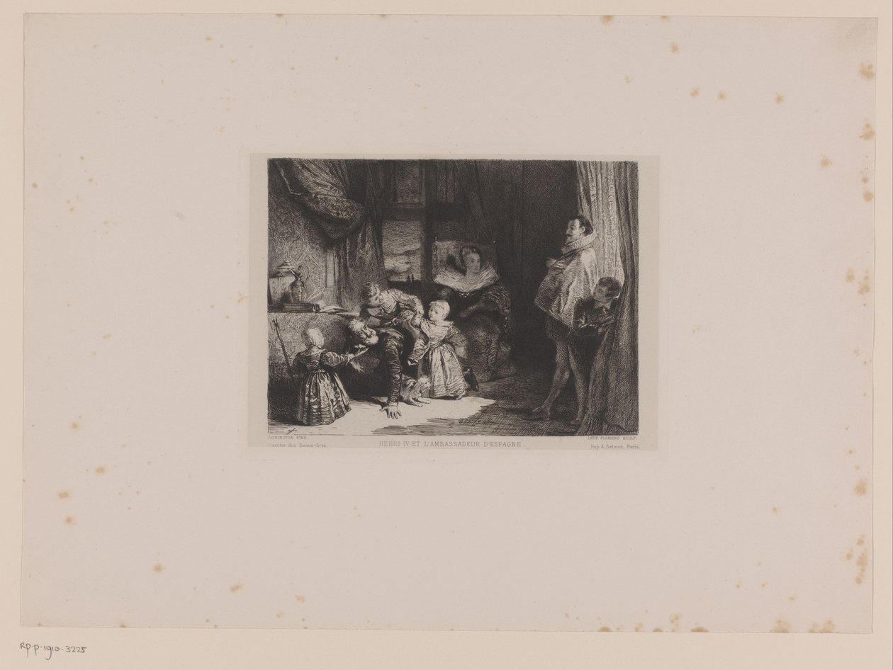 Hendrik IV Büyükelçi van Spanje olarak Henry IV ve İspanyol Büyükelçisi (nesnedeki başlık) by Leopold Flameng