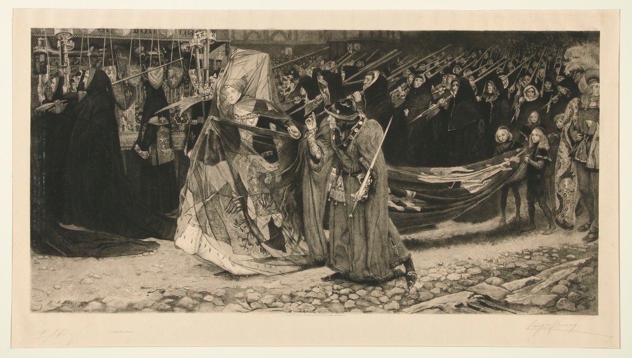 Gloucester Richard Dükü ve Leydi Anne by Leopold Flameng