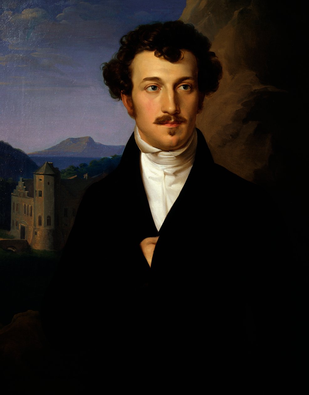 Franz Von Schober'in Portresi (Torup by Leopold Kupelwieser