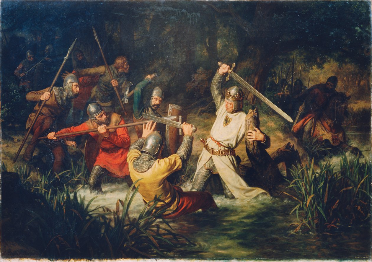 Rudolf von Habsburg ölümcül tehlikede by Leopold Löffler Edler von Radymno
