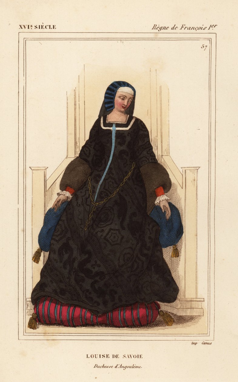 Savoy Louise, Louise de Savoie, Angouleme Düşesi, Kral I. Francis#39;in annesi by Leopold Massard