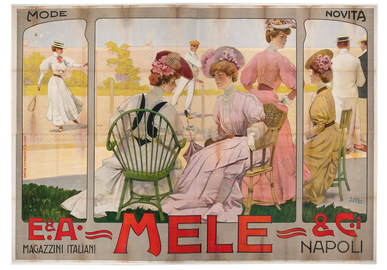 Napoli Mele Alışveriş Merkezi için reklam afişi by Leopoldo Metlicovitz