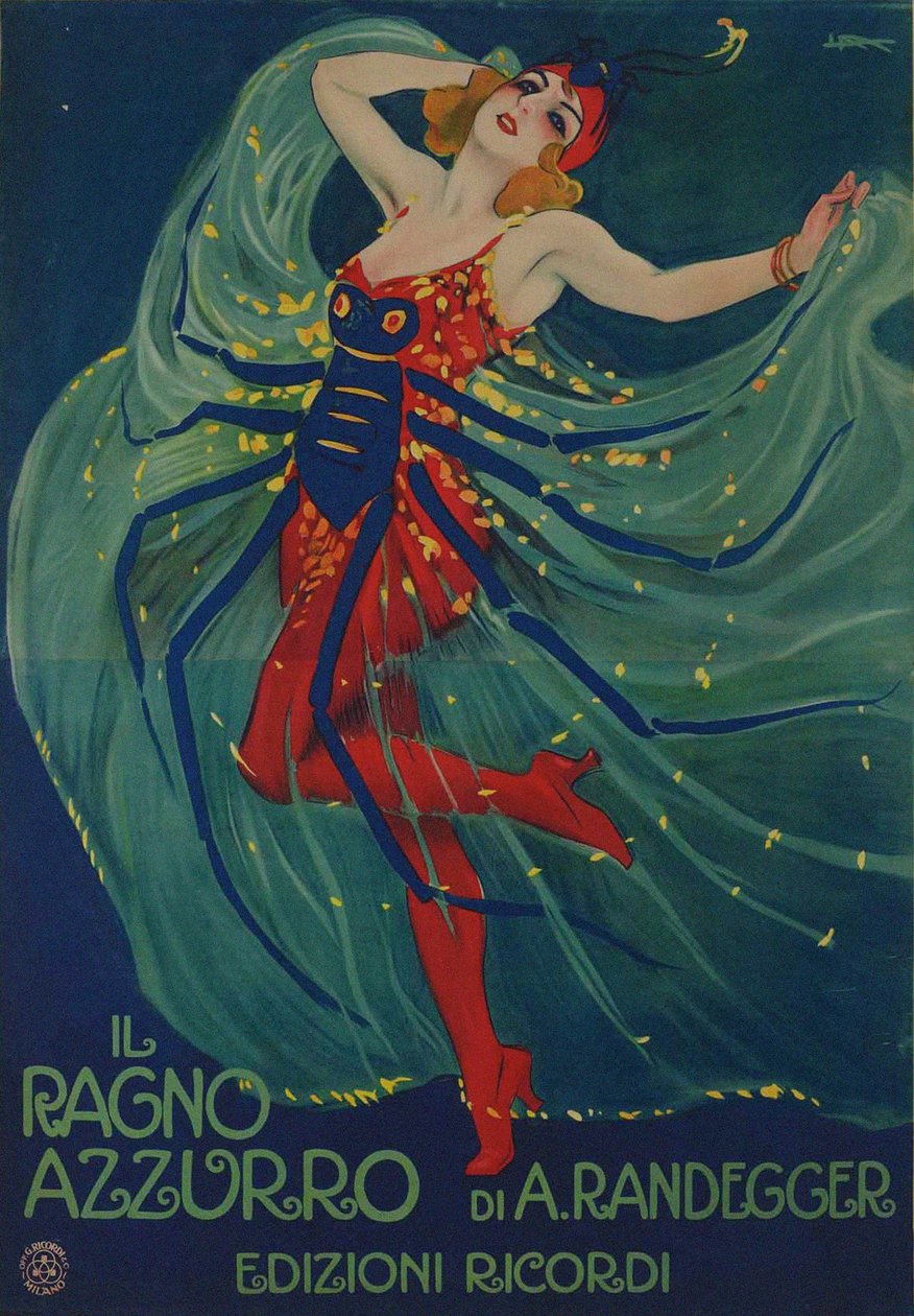 Mavi Örümcek Mavi Örümcek, Alberto Iginio Randegger, 1916. by Leopoldo Metlicovitz