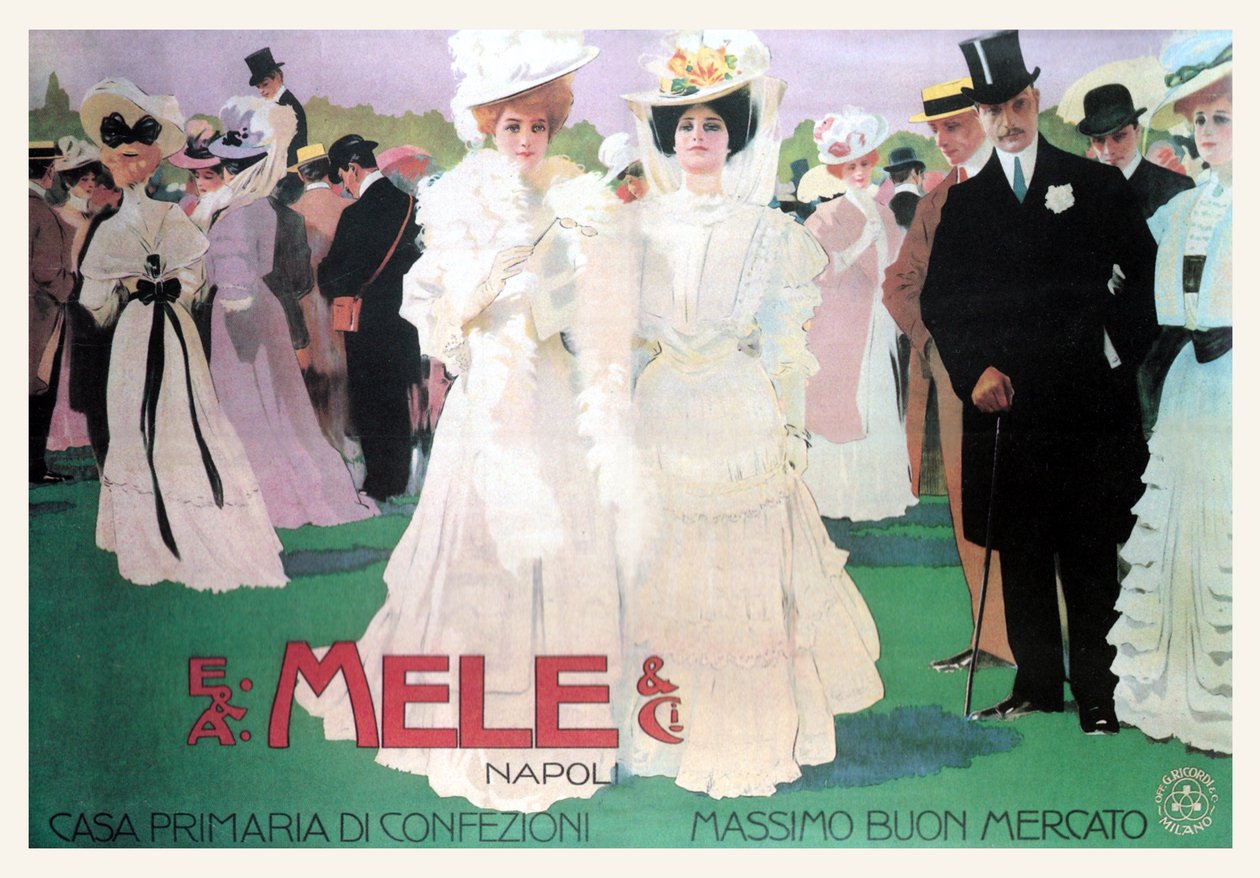 Yarışlarda Zenginler İçin Mele Modası by Leopoldo Metlicovitz