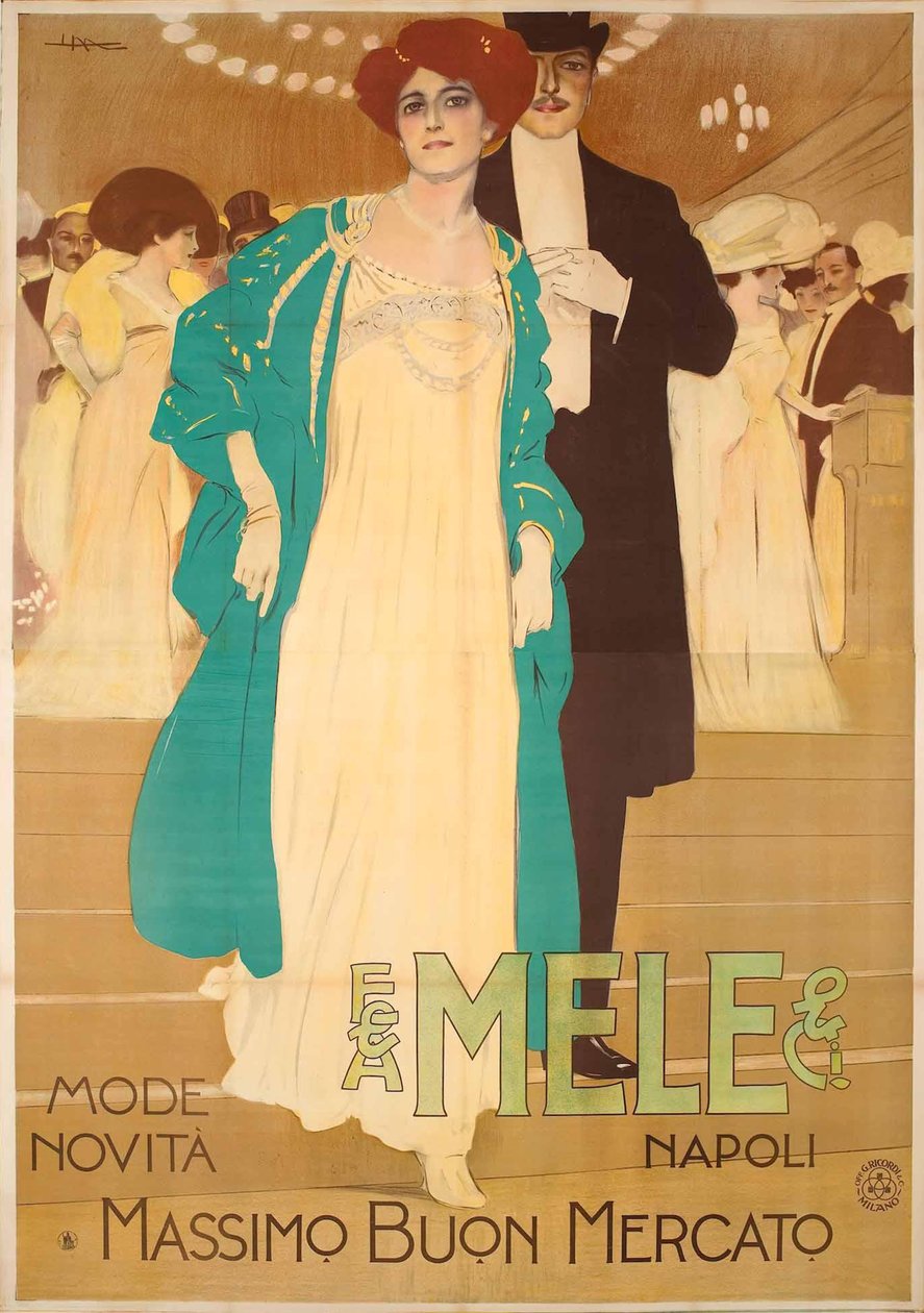 Mele Modu Yeniliği, 1909. by Leopoldo Metlicovitz