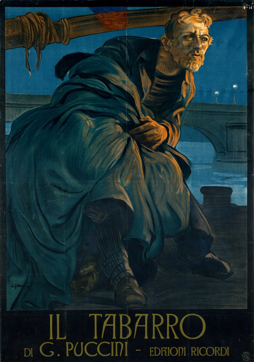 Giacomo Puccini tarafından Opera Il tabarro by Leopoldo Metlicovitz