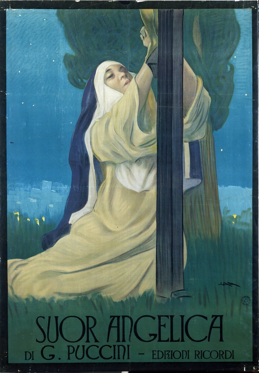 Giacomo Puccini'nin “Suor Angelica” (Kardeş Angelica) Operası by Leopoldo Metlicovitz