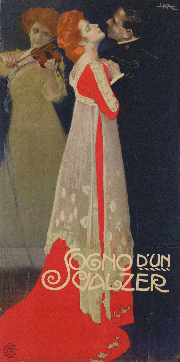 Bir vals rüyası, 1910. by Leopoldo Metlicovitz