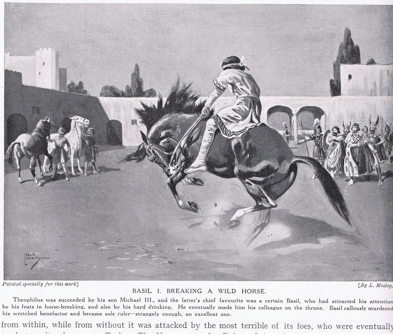 Fesleğen I, vahşi bir atı kırıyor by Leslie Mosley