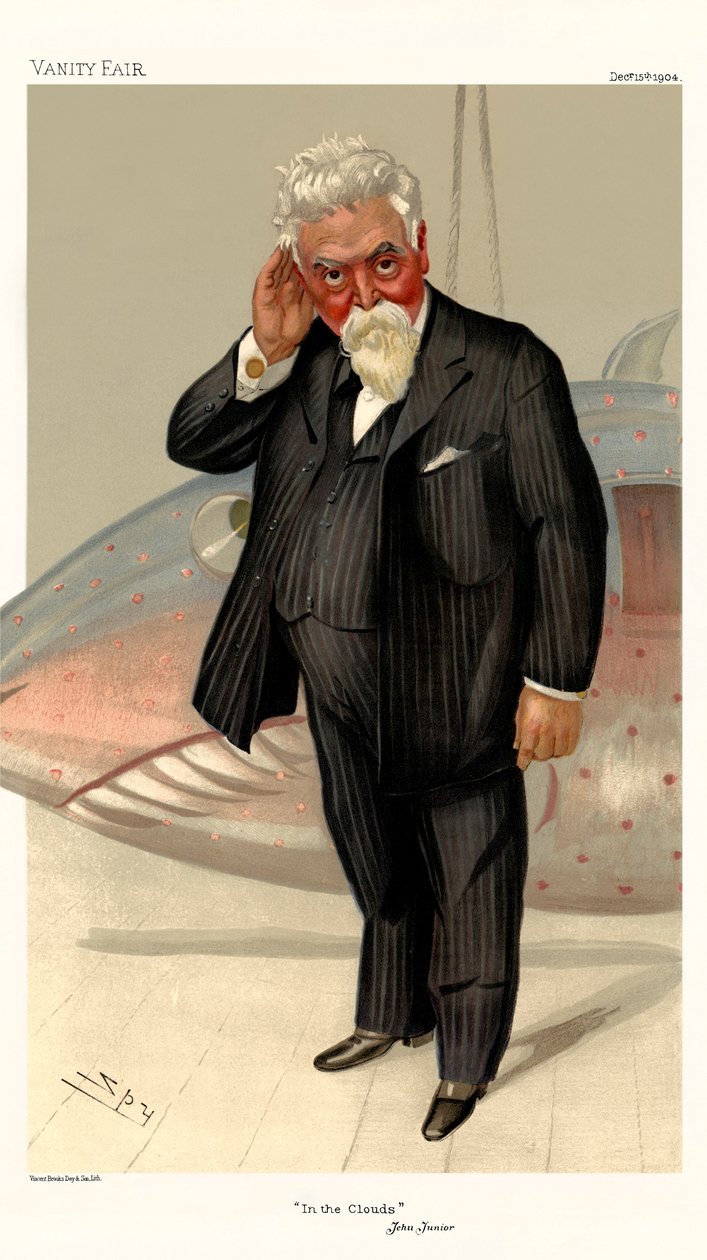Sir Hiram Stevens Maxim - ayakta portre by Leslie Matthew (1851 1922) Ward