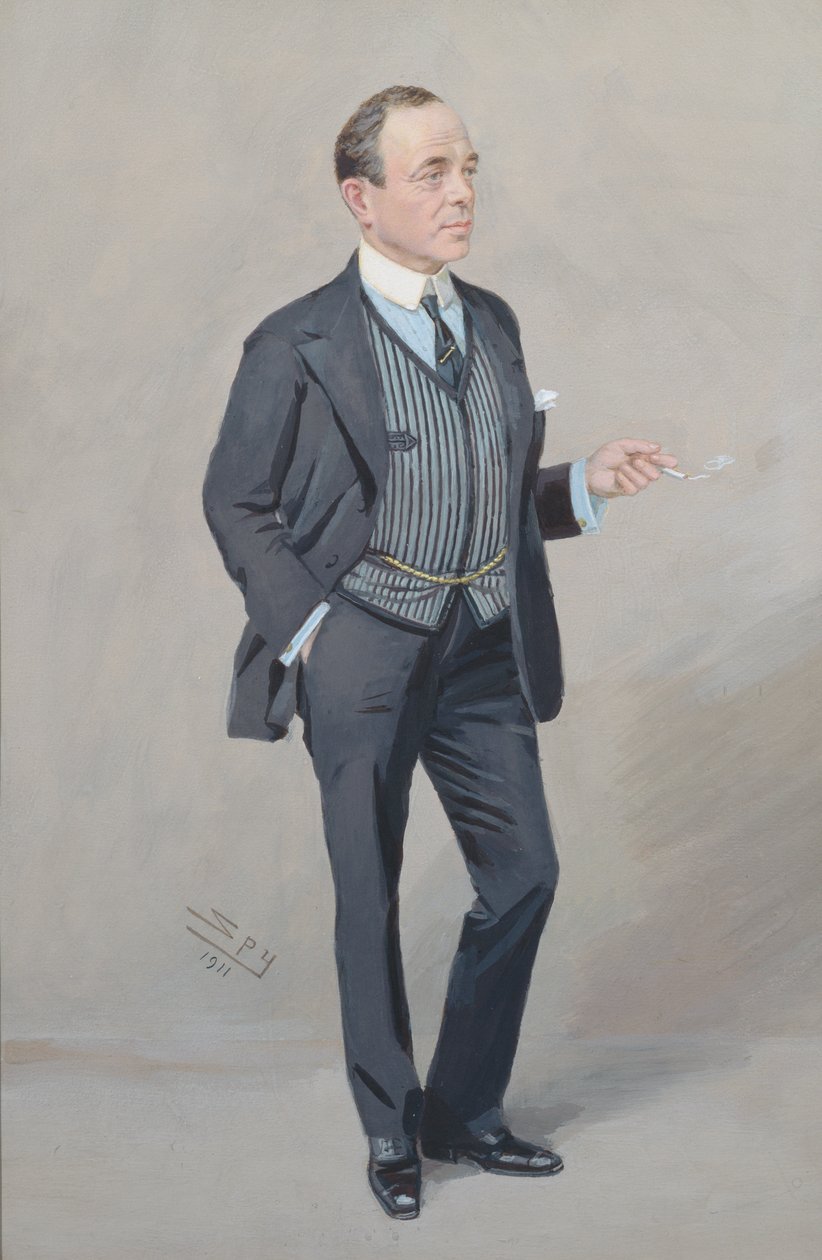 Kaptan Robert Falcon Scott'ın (1868-1912) 'Casus' Karikatürü by Leslie Matthew (1851 1922) Ward
