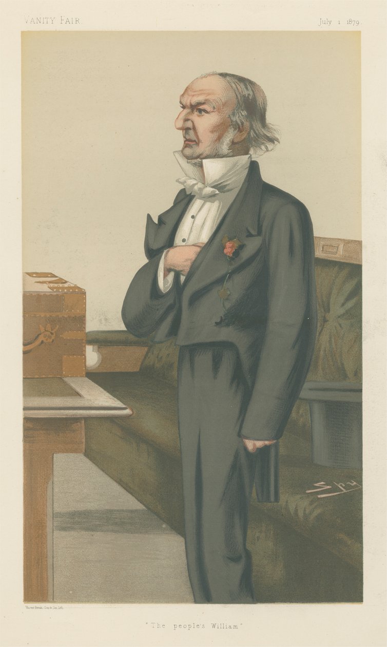 Başbakanlar - Vanity Fair. "Halkın William'ı". Rt. Sayın William Ewart Gladstone. 1 Temmuz 1879 by Leslie Matthew Spy Ward