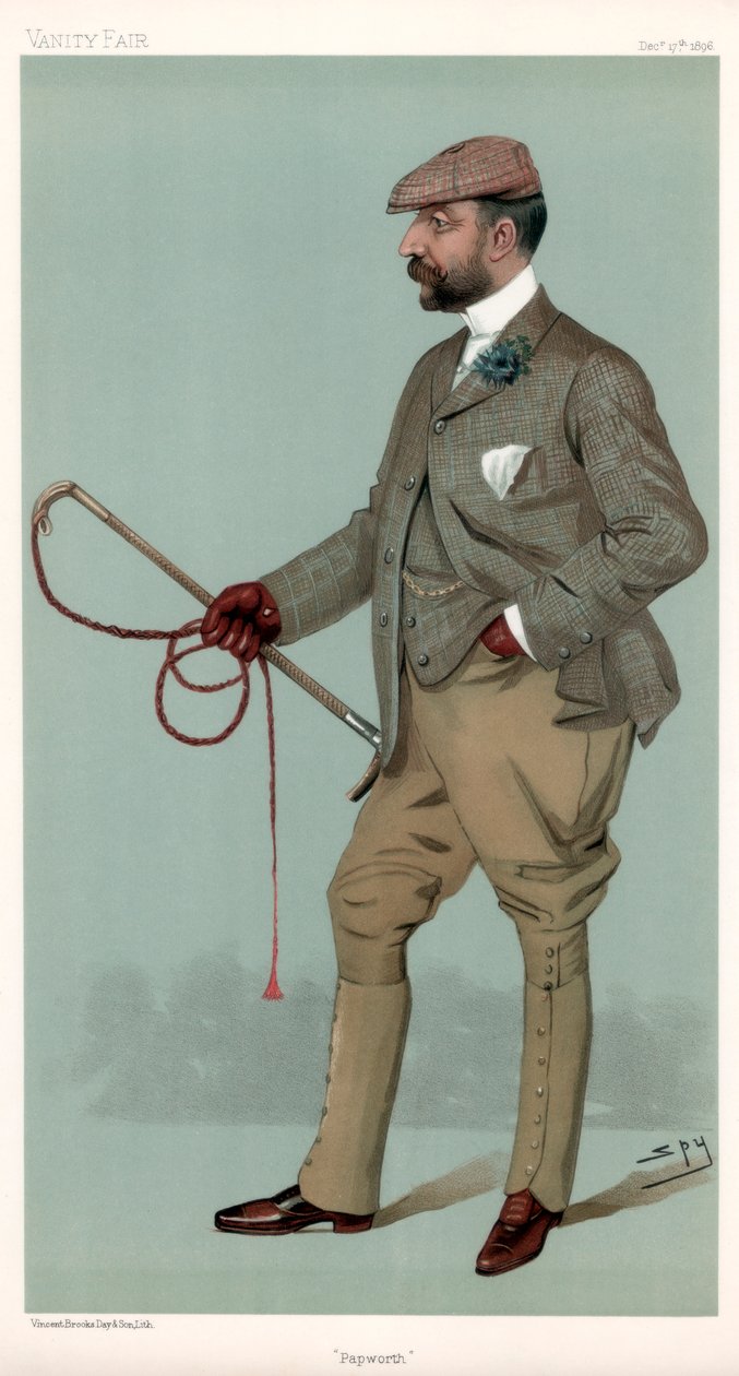 Papworth, Ernest Terah Hooley, İngiliz finansör, 1896. by Leslie Matthew Ward