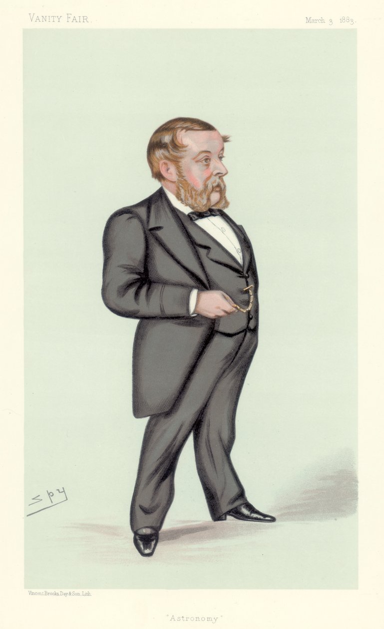 Richard Anthony Proctor, İngiliz astronom, matematikçi ve popüler bilim yazarı, 1883 by Leslie Matthew Ward