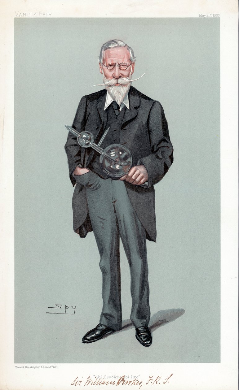 William Crookes, İngiliz fizikçi ve kimyager, 1903 by Leslie Matthew Ward