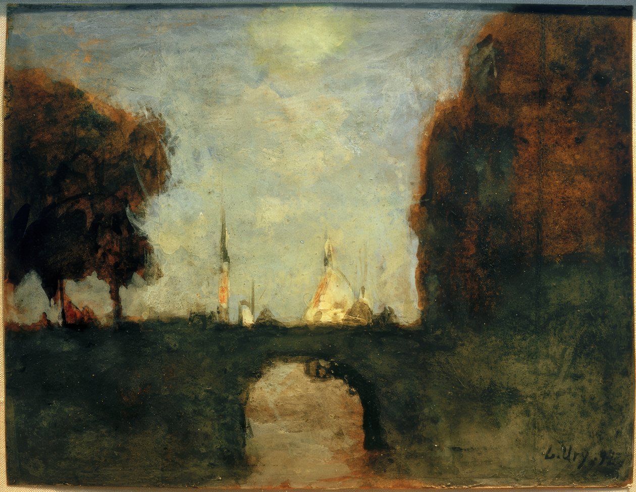 Ay ışığında şehir by Lesser Ury