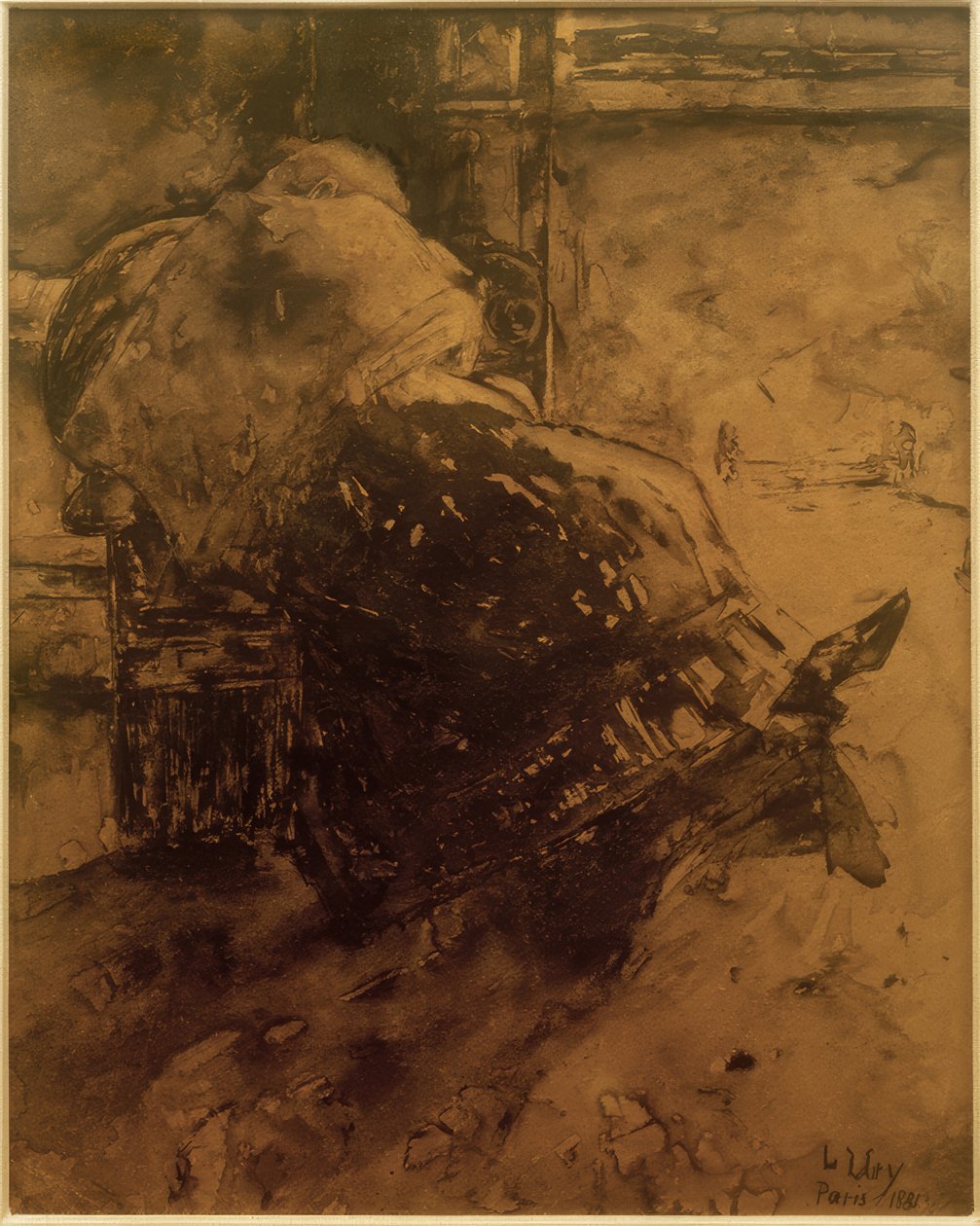 Şöminenin başındaki kadın by Lesser Ury