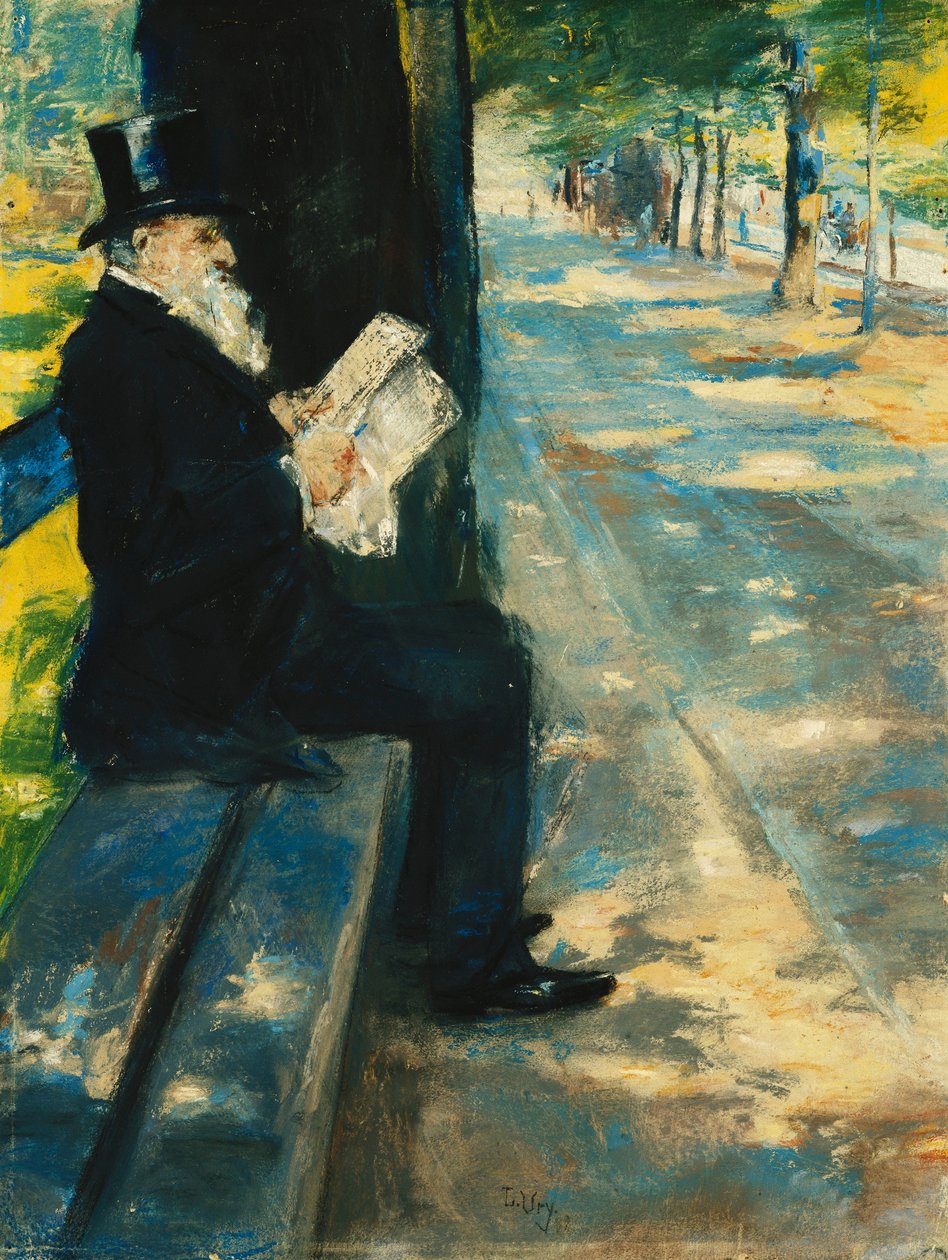 Parktaki Bey; Herr im Tiergarten, 1900 dolayları by Lesser Ury
